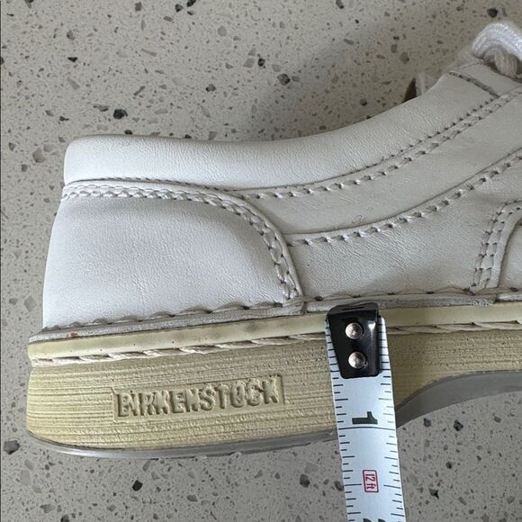 Birkenstock Classic White Leather Oxfords Lace Up Design Size M8 / L10 Germany - Picture 9 of 12